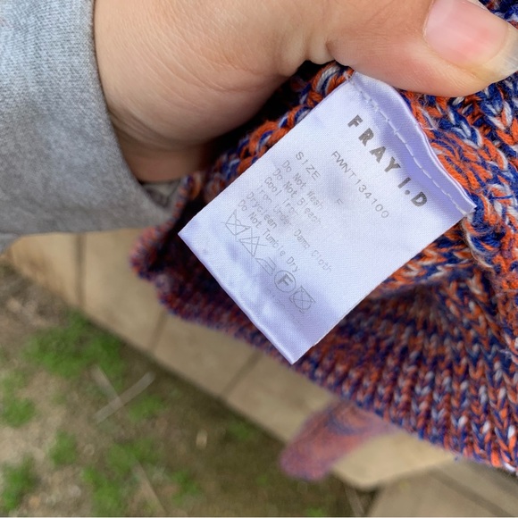 FRAY I.D Cropped Heavy Knit Pullover Sweater Size XS - Picture 3 of 6